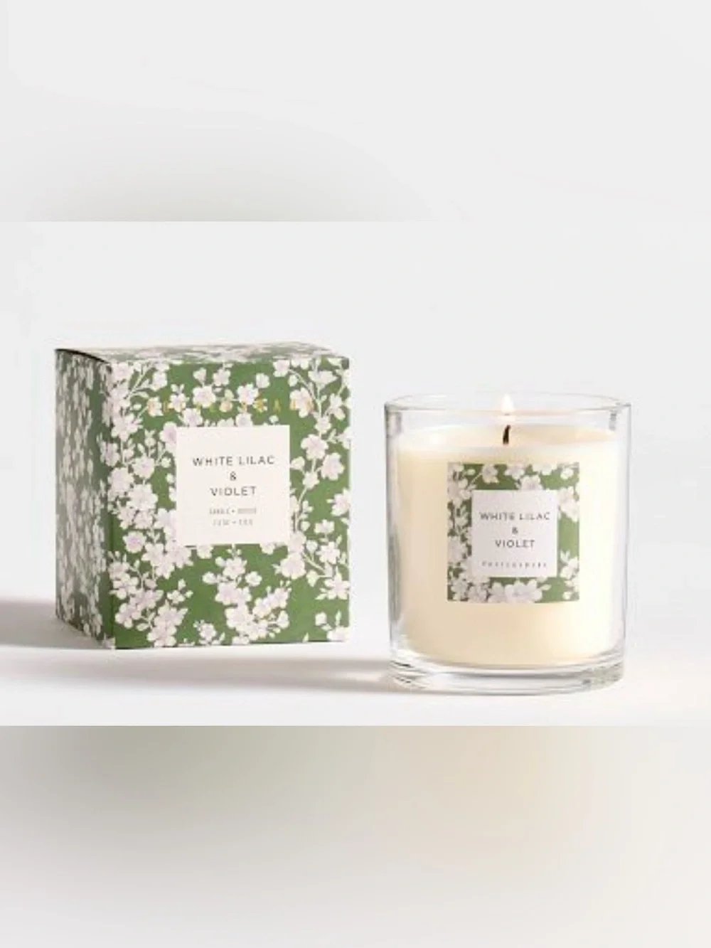 Pottery Barn White Lilac & Violet Candle - 7.5 oz.